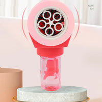 HKM-892691 Electric Automatic Bubble Machine with Color Light for Kids Outdoor Fun