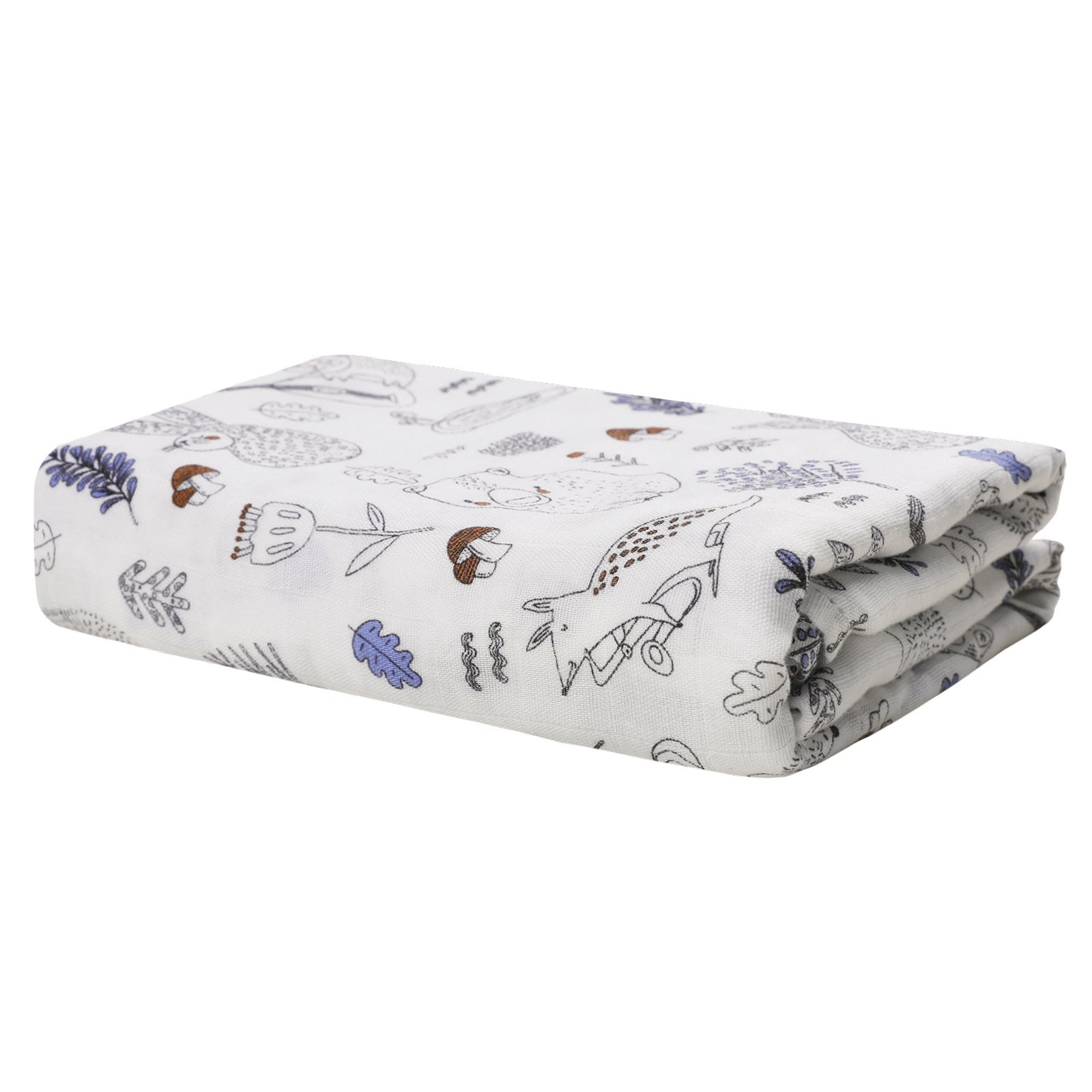 HKM-892755 Soft Bamboo Fiber Baby Gauze Bath Towel - 120x120cm for Infants and Young Children (1-3 Years)