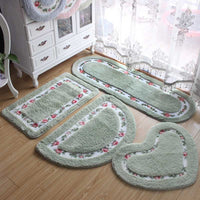 HKM-892819 Bathroom Door Mat - Soft Polyester Fiber Household Mat for Comfort and Cleanliness