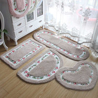 HKM-892819 Bathroom Door Mat - Soft Polyester Fiber Household Mat for Comfort and Cleanliness