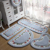 HKM-892819 Bathroom Door Mat - Soft Polyester Fiber Household Mat for Comfort and Cleanliness
