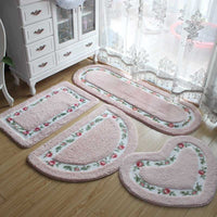HKM-892819 Bathroom Door Mat - Soft Polyester Fiber Household Mat for Comfort and Cleanliness