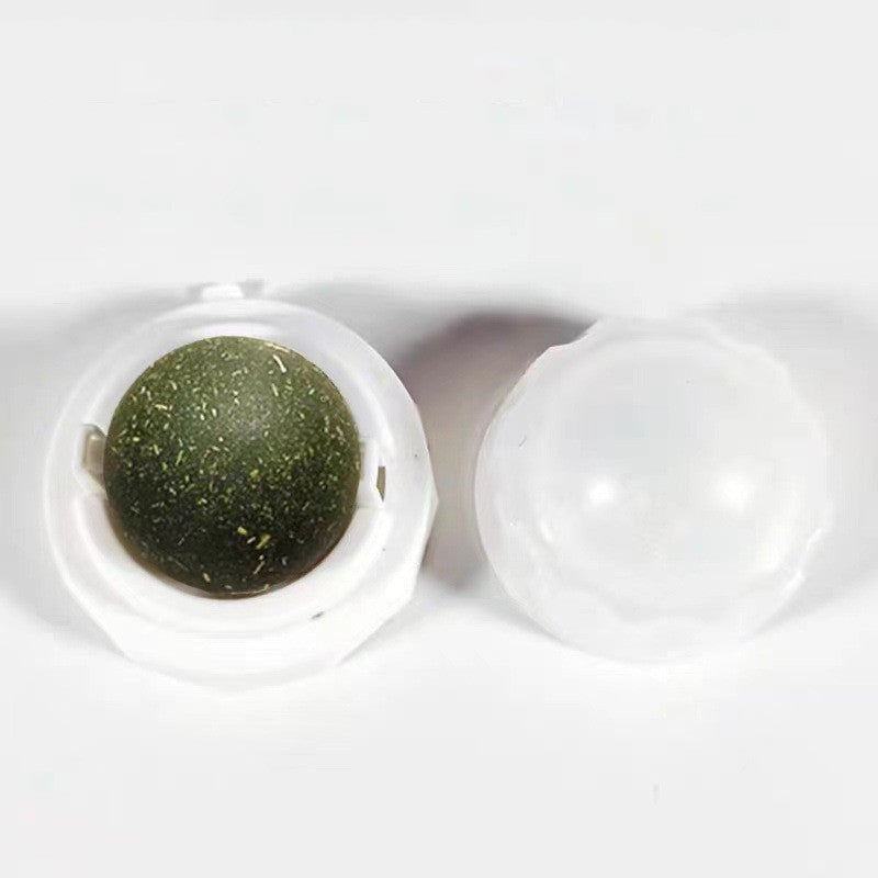 HKM-892947 Cat Mint Ball Toy - Natural Non-Toxic PP with 360° Rotation for Dental Health and Anxiety Relief