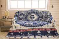 HKM-893139 Multi-Purpose Sofa Blanket in Constellation Design - Cotton Covers for Various Sofa Sizes and Uses