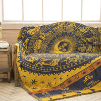HKM-893139 Multi-Purpose Sofa Blanket in Constellation Design - Cotton Covers for Various Sofa Sizes and Uses