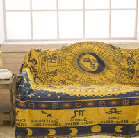 HKM-893139 Multi-Purpose Sofa Blanket in Constellation Design - Cotton Covers for Various Sofa Sizes and Uses