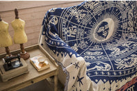 HKM-893139 Multi-Purpose Sofa Blanket in Constellation Design - Cotton Covers for Various Sofa Sizes and Uses