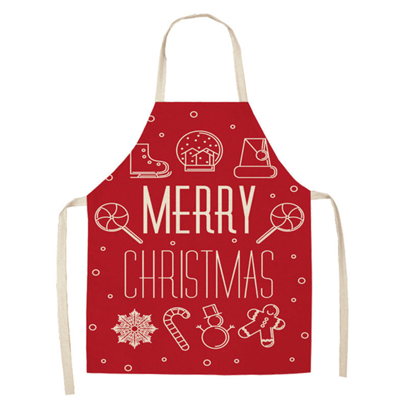 HKM-893203 Holiday Polyester Apron - Christmas Design, 68x55 cm