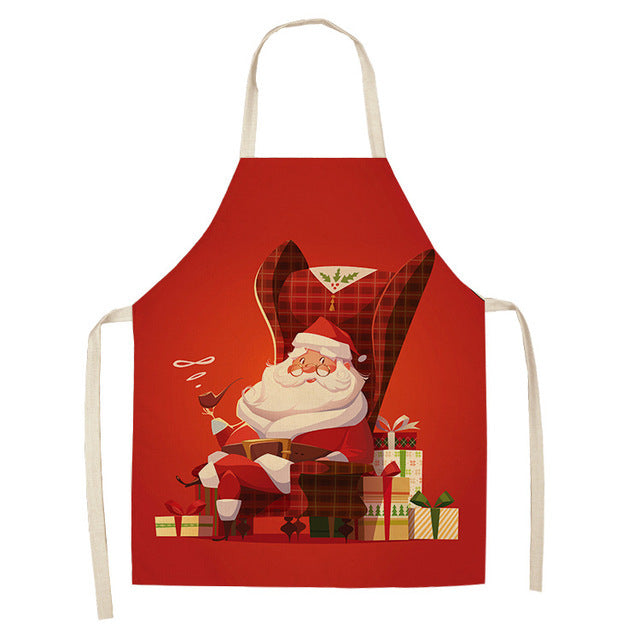 HKM-893203 Holiday Polyester Apron - Christmas Design, 68x55 cm