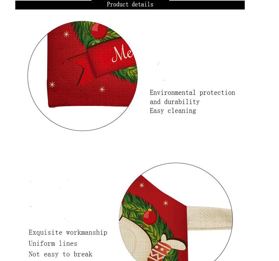 HKM-893203 Holiday Polyester Apron - Christmas Design, 68x55 cm