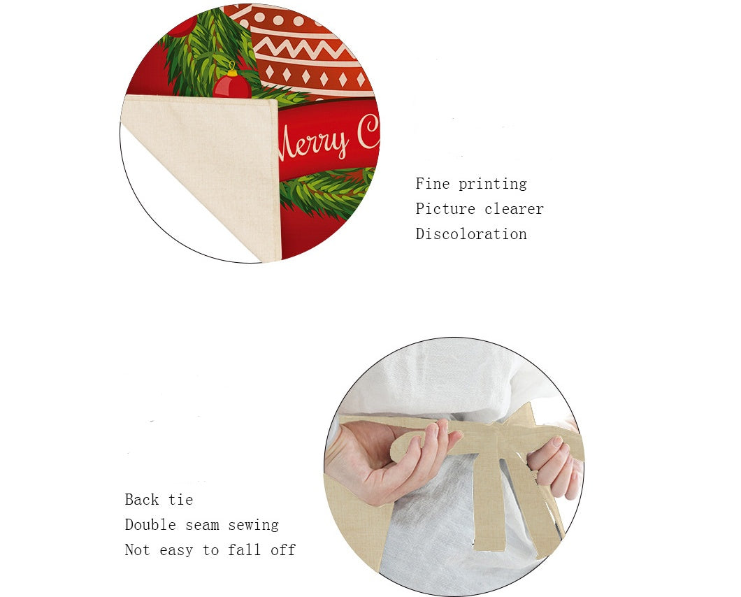 HKM-893203 Holiday Polyester Apron - Christmas Design, 68x55 cm
