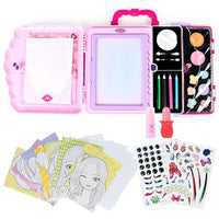 HKM-893267 Pretend Play Makeup Set for Girls - Non-Toxic Cosmetic Toys with Drawing Board and Storage Box