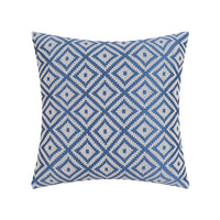 HKM-893395 Nordic Geometric Pattern Jacquard Pillow Cover – Double-sided Woven, Cyan Blue Yellow, 30x50cm & 45x45cm