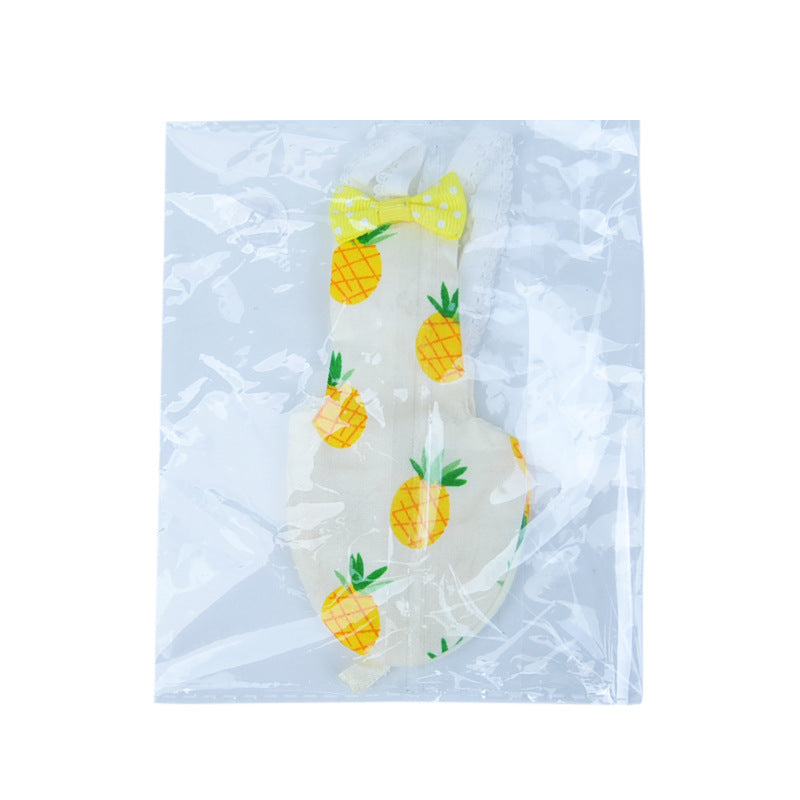 HKM-893523 Cute Cotton Bird Diapers for Parrots in Pink Rabbit, Pineapple, Gray Cat, and Watermelon Patterns