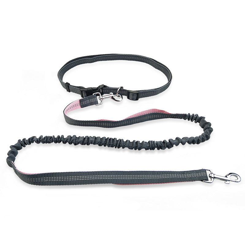 HKM-893587 Durable Polyester Dog Leash with Adjustable Traction Belt for Running