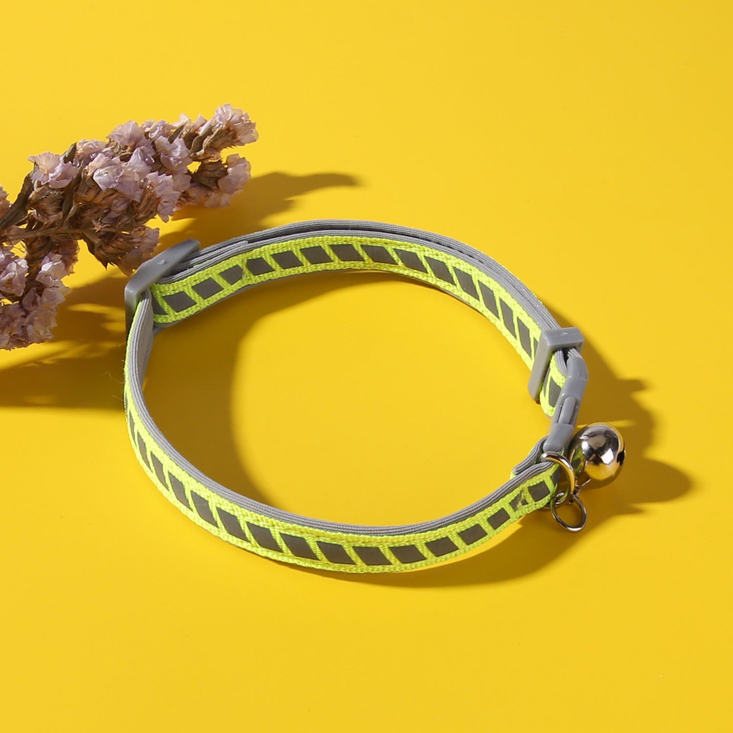 HKM-893587 Reflective Cat and Dog Collars with Comfortable Plastic Buckle, Adjustable Neck Circumference 20-34cm