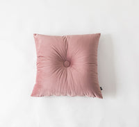 HKM-893651 Nordic-Inspired Cotton Linen Lumbar Cushion Pillow with Button Detail