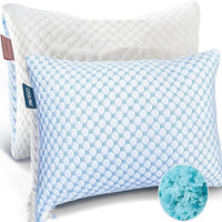 HKM-893907 Cool Touch Memory Foam Pillow - Crushed Sponge Design, Available in Multiple Sizes