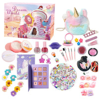 HKM-894163 Unicorn Themed Christmas Countdown Advent Calendar Box with Jewelry, Makeup, and Toy Sets