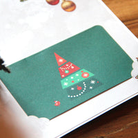 HKM-894355 Three-Dimensional Hollow Carved Christmas Tree Greeting Card - 15x15cm