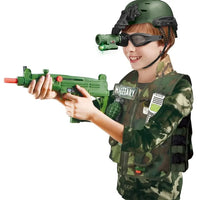 HKM-894419 Military Soldier Costume Play Set for Kids - Pretend Play Army Dress-Up Toys