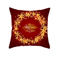 HKM-894419 Santa Elk Cartoon Lumbar Pillow Cover - Plush Cushion with Various Car Patterns (45x45cm)