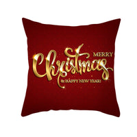 HKM-894419 Santa Elk Cartoon Lumbar Pillow Cover - Plush Cushion with Various Car Patterns (45x45cm)