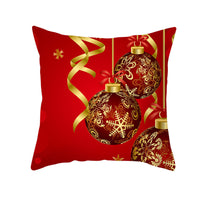 HKM-894419 Santa Elk Cartoon Lumbar Pillow Cover - Plush Cushion with Various Car Patterns (45x45cm)