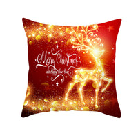 HKM-894419 Santa Elk Cartoon Lumbar Pillow Cover - Plush Cushion with Various Car Patterns (45x45cm)