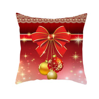 HKM-894419 Santa Elk Cartoon Lumbar Pillow Cover - Plush Cushion with Various Car Patterns (45x45cm)