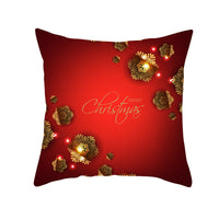 HKM-894419 Santa Elk Cartoon Lumbar Pillow Cover - Plush Cushion with Various Car Patterns (45x45cm)