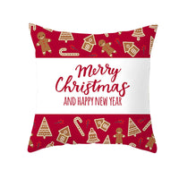 HKM-894419 Santa Elk Cartoon Lumbar Pillow Cover - Plush Cushion with Various Car Patterns (45x45cm)