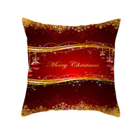 HKM-894419 Santa Elk Cartoon Lumbar Pillow Cover - Plush Cushion with Various Car Patterns (45x45cm)