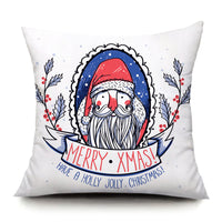 HKM-894419 Santa Elk Cartoon Lumbar Pillow Cover - Plush Cushion with Various Car Patterns (45x45cm)