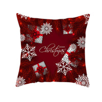 HKM-894419 Santa Elk Cartoon Lumbar Pillow Cover - Plush Cushion with Various Car Patterns (45x45cm)