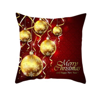 HKM-894419 Santa Elk Cartoon Lumbar Pillow Cover - Plush Cushion with Various Car Patterns (45x45cm)