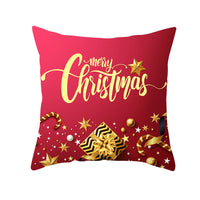 HKM-894419 Santa Elk Cartoon Lumbar Pillow Cover - Plush Cushion with Various Car Patterns (45x45cm)