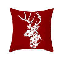 HKM-894419 Santa Elk Cartoon Lumbar Pillow Cover - Plush Cushion with Various Car Patterns (45x45cm)