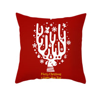 HKM-894419 Santa Elk Cartoon Lumbar Pillow Cover - Plush Cushion with Various Car Patterns (45x45cm)