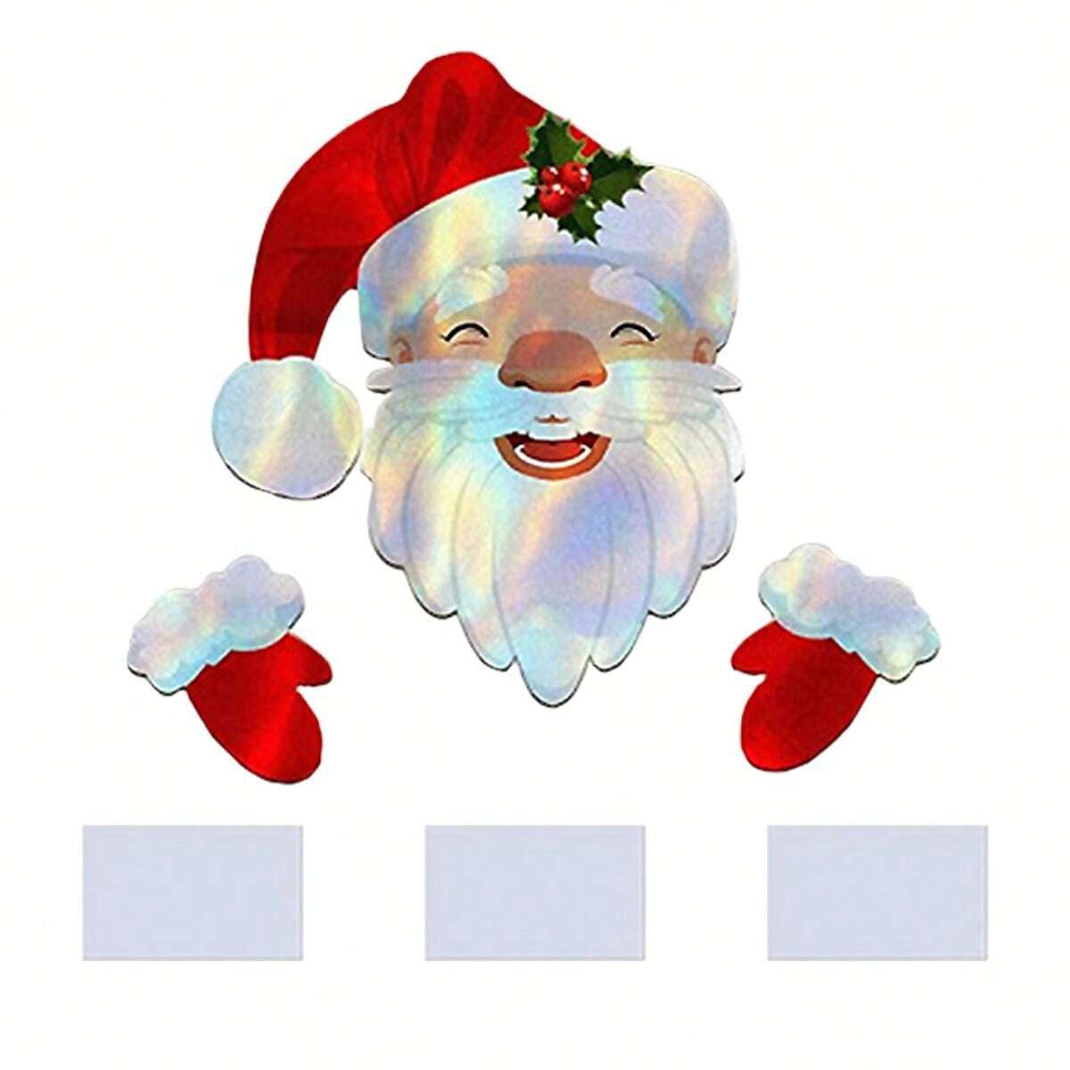 HKM-894547 Festive Santa Claus and Snowman Plastic Fence Peeker Decoration for Holiday Home and Garden Decor