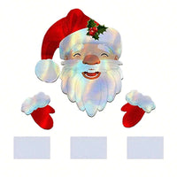 HKM-894547 Festive Santa Claus and Snowman Plastic Fence Peeker Decoration for Holiday Home and Garden Decor