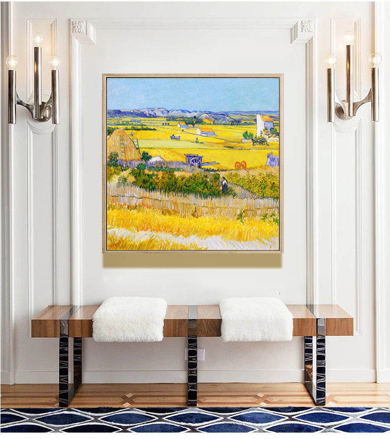HKM-894739 Framed Canvas Art with Environmental Protection PS Foam Frame in Various Sizes