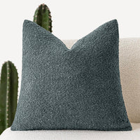 HKM-894739 Textured Boucle Throw Pillow Covers for Couch, Sofa, Chair - Soft Decorative Cushion Cases for Living Room and Bedroom