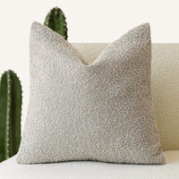 HKM-894739 Textured Boucle Throw Pillow Covers for Couch, Sofa, Chair - Soft Decorative Cushion Cases for Living Room and Bedroom