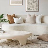 HKM-894739 Textured Boucle Throw Pillow Covers for Couch, Sofa, Chair - Soft Decorative Cushion Cases for Living Room and Bedroom