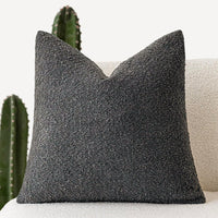 HKM-894739 Textured Boucle Throw Pillow Covers for Couch, Sofa, Chair - Soft Decorative Cushion Cases for Living Room and Bedroom