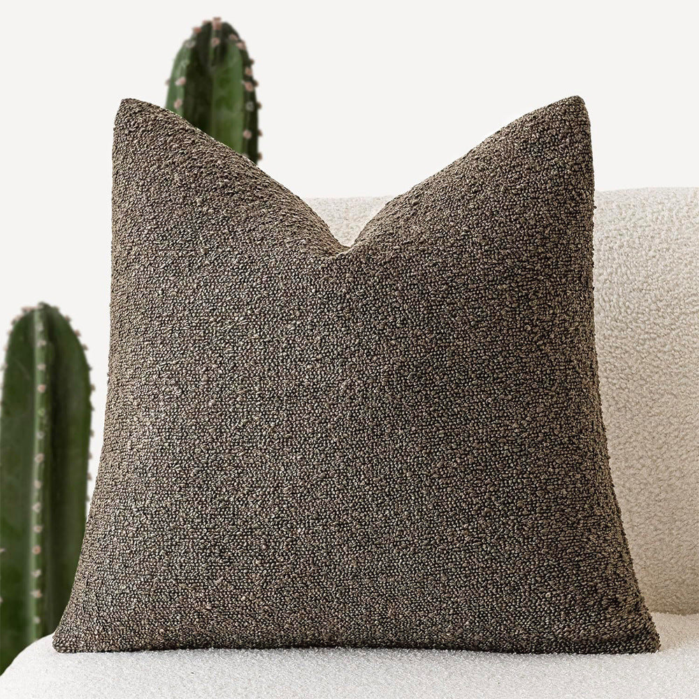 HKM-894739 Textured Boucle Throw Pillow Covers for Couch, Sofa, Chair - Soft Decorative Cushion Cases for Living Room and Bedroom