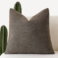 HKM-894739 Textured Boucle Throw Pillow Covers for Couch, Sofa, Chair - Soft Decorative Cushion Cases for Living Room and Bedroom
