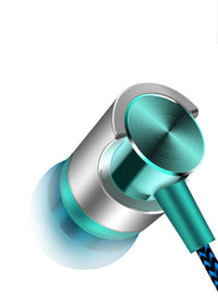 HKM-894803 In-Ear Wired Headphones with Microphone - 3.5mm Plug, 1.2m Cable, Multiple Colors Available