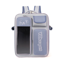 HKM-894931 Solid Color Cat Backpack - Large Capacity, Breathable, Portable Design for All Seasons